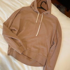Madewell blush cropped hoodie